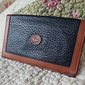 VTG Dooney & Bourke AWL Navy Blue Checkbook Cover